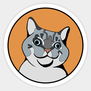 Dopey Cat - Funny Animal Design Sticker